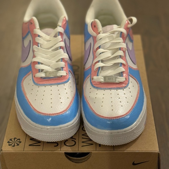 Nike Air Force 1 ‘07 Next Nature Pastel Pink Blue Lavender NEW Women’s 10.5 - Picture 3 of 7